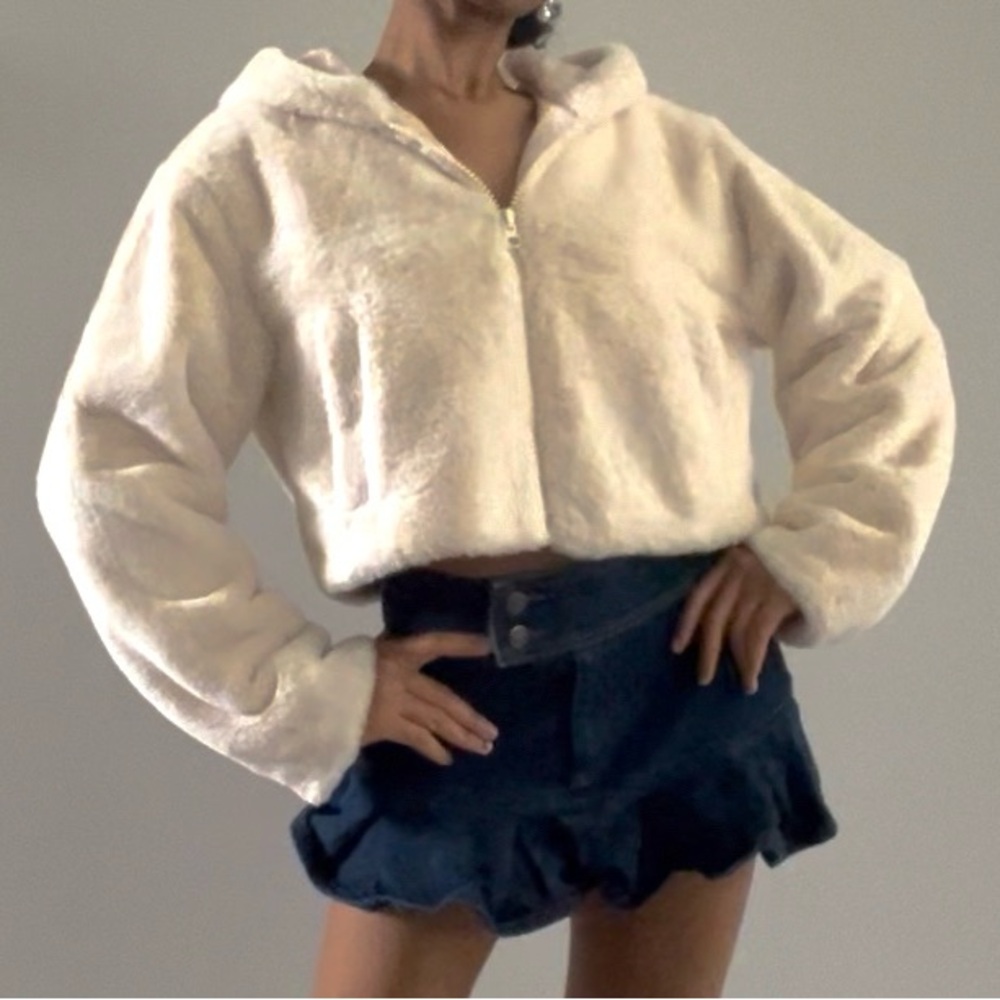 ASOS Cream Teddy Jacket